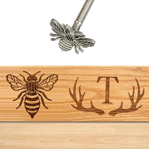 1 Inch 104-Piece Stainless Steel Branding Iron Kit - Alphabet, Numbers & Animal Designs for Wood Burning, Leather Crafting, Steak Marking, BBQ Grill & DIY Personalized Gifts (104) view 4