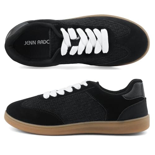 JENN ARDOR Lightweight Sneakers for Women Fashion Lace-Up Tennis Shoes Casual Comfortable Non-Slip Work Walking Everyday Shoes view 5