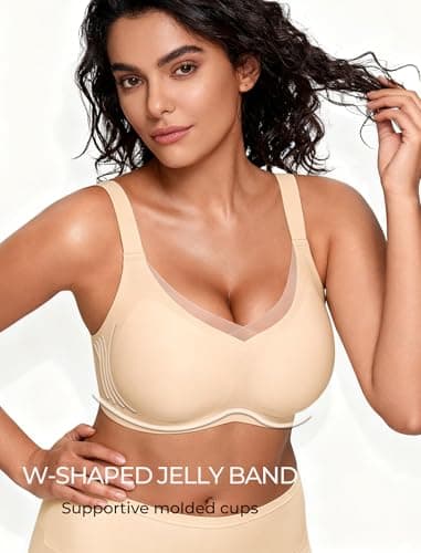 Vinfact Womens V Lace Wireless Seamless Bras No Underwire Comfort Push Up Bras Supportive Full Coverage Bralettes T Shirt Bra view 3