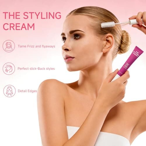 FAMIKYA Hair Mascara for Flyaways, Fly Away Hair Stick, Wax Stick for Hair, Lightweight Anti Frizz Slick Back Hair Styling Wax Stick, Taming Wand Gel for Smoothing Women Girls view 3