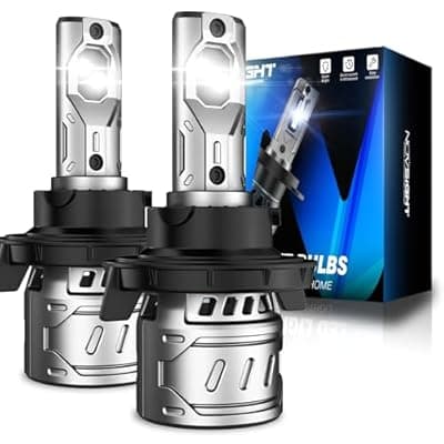 NOVSIGHT H13/9008 Bulbs Upgraded, 400% Brightness H13 Fog Bulbs, Quick Installation 9008, Pack of 2