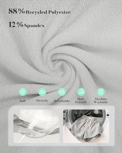 iceROSE Athletic Shorts for Women - High Waisted Black Running SweatShorts Summer Drawstring with Pockets for Workout Lounge view 4