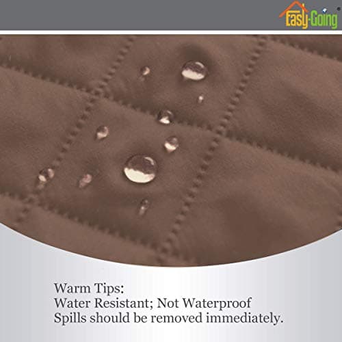 Easy-Going Reversible Oversized Couch Cover for 3 Cushion Couch Sofa Cover for Dogs Water Resistant Furniture Protector Cover with Foam Sticks for Pet (Oversized Sofa, Brown/Beige) view 5