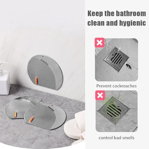 2PCS Silicone Drain Cover - 6.1''*5.5'' Bathtub Drain Stopper Bathroom Bath Tub Drain Hair Stopper, Bathtub Drain Plug, Universal Flat Suction Shower Bathtub Drain Cover, Kitchen, Laundry Accessories view 7