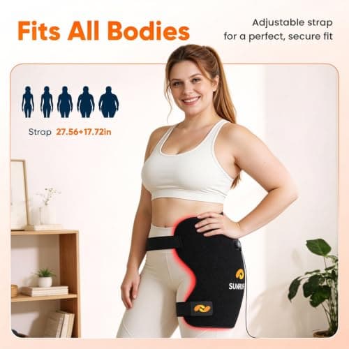 Red Light Therapy for Body, Foldable Therapy Pad for Hip Back Waist Knee | Infrared Light Pad for Men Women Parent Birthday Gifts with Extension Adjustable Strap view 3