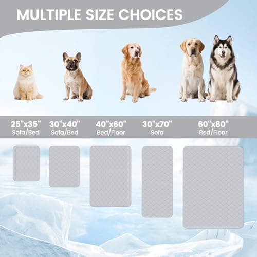 Cozy Bliss Deluxe Leakproof Cooling Blanket for Small Dogs Q-Max 0.5, Soft & Durable Washable Pet Cooling Mat for Hot Weather, Livingroom, Pet Throw & Couch Protector for Cats, Silver Grey, 25"x35" view 2