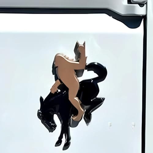 Add-A-Sasquatch Emblem for Bronco, 3x4 Inch, Adhesive Overlay Decal, 2021-2025 Models (Bronze Metallic, Rocking Out) view 2