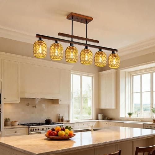 3 PACK Rattan Lamp Shades(4.7"×5.2"), Small Boho Pendant Light Shade, Handwoven Wicker hanging Lampshades For Chandeliers, Wall Sconces, Floor & Table Lamps view 2