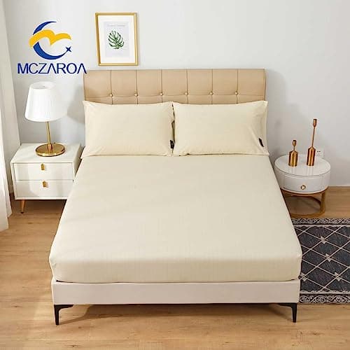 Grounding Sheets King Size, 20% Silver Fiber + 80% Organic Cotton, Conductive Fitted Grounded Bed Sheet with Deep Pocket for Bed & Sleeping (White, 78"x80"x15") view 3