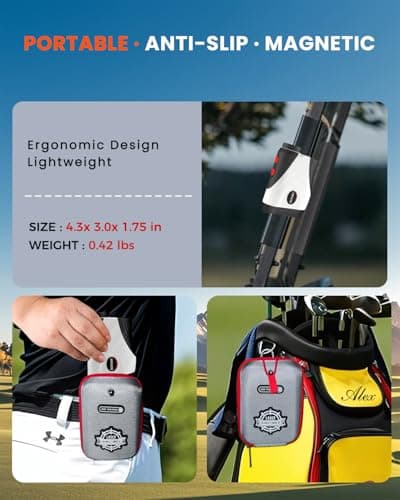 Golf Rangefinder with Slope,1200 Yards Laser Range Finder Golfing,7X Magnification,Flag Lock Vibration,Rechargeable Range Finders with Magnet Stripe,Continuous Scan Mode,High Precision Measurement. view 5