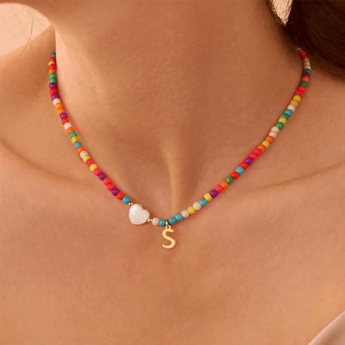 Ursteel Colorful Initial Necklaces for Women - Teen Girl Gifts Trendy Stuff view 3