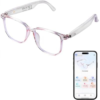 Oluote AI Translation Smart Glasses Bluetooth Headphone Glasses with 110+Translation Wireless Music&Calls Blue Light-blocking