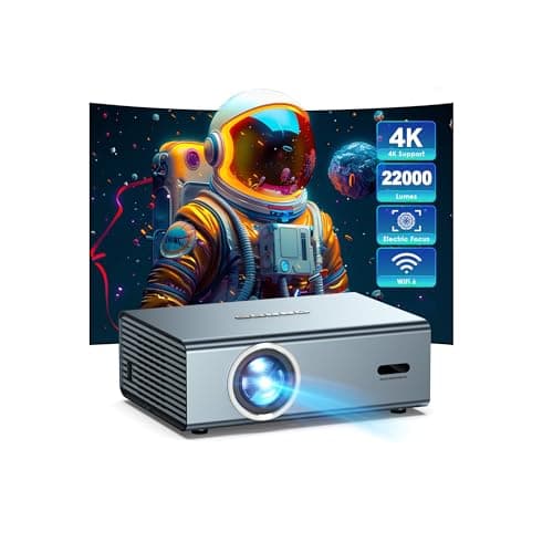 [Electric Focus] 4K Support Projector with WiFi6 and Bluetooth 5.3, Outdoor Projectors for Outside Video Use, OWNKNEW Gaming Movie Proyector, Auto Keystone Correction — image 1