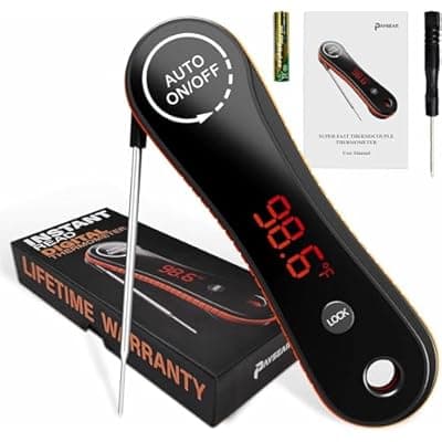 0.5 Sec Instant Read Meat Thermometer Digital, Digital Thermometer, Paysean Thermometer for Grilling, BBQ, Candy, Liquid, Beef, Gifts for Him Dad Men Birthday