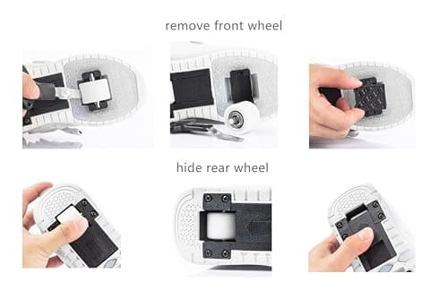 DZS Roller Shoes Sneaker LED Light Up USB Rechargeable with 2 Wheels Outdoor Sport for Boys Girls Kids Gift view 2