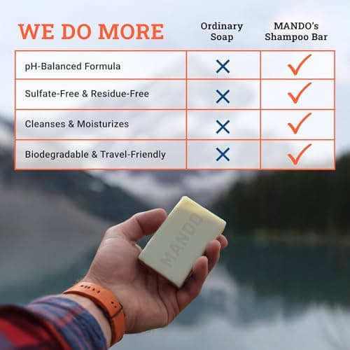 Mando Acidified Cleansing Bar - 24-Hour Odor Control - Removes Odor Better than Soap - Moisturizing Formula - SLS Free, Paraben Free - Safe For Sensitive Skin - Bourbon Leather view 5