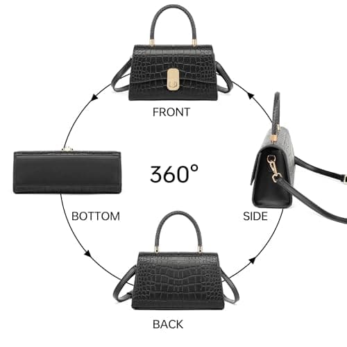 Goinsound Top Handle Handbags for Women Small Satchel Crossbody Bag Designer Purse with Detachable Strap view 6