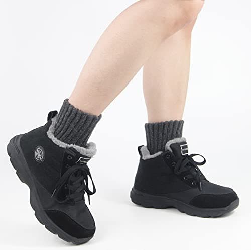 BenSorts Women's Winter Boots Socks Thick Warm Cozy Crew Socks Solid Color Gifts view 2