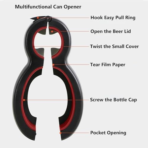 Multifunctional Jar Opener for Weak Hands, Adjustable Manual Jar & Bottle Opener with Easy Pull Ring, Tear Film, Easy Grip, Effortless Can Opener Any Size Jar Lid Opener for Seniors with Arthritis view 4