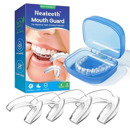 Mouth Guard for Grinding Teeth at Night, Night Guards for Teeth Grinding, Mouthguards for Grinding of Teeth, Night Mouth Guards for Teeth Grinding, Reusable Teeth Grinding Mouth Guard 4 Pack/Two Size — image 1