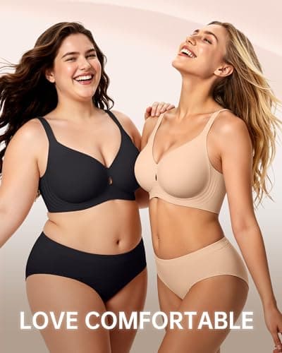 LetsJoli Wireless Bras for Women No Underwire Jelly Bras Seamless Push Up Full Coverage Bralettes Comfortable Everyday Bra view 6