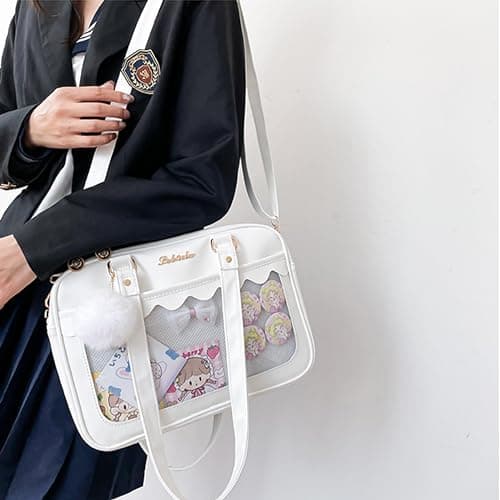 TTCAYU Ita Bag Crossbody kawaii Pin Display Bag with Insert Ita Messenger Bags Japanese Handbag Shoulder JK Purse for Girl view 3