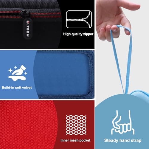 LTGEM Case Compatible with JBL Grip Compact Bluetooth Speaker, Hard Travel Carrying Storage Bag - White(Case Only) view 3