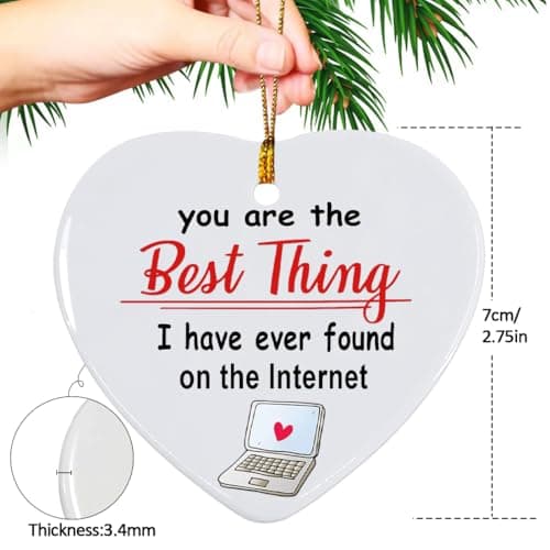 Couples Christmas Ornament 2026, Personalized Christmas Ornaments Couple, Romantic Christmas Ornaments for Wife and Husband, Couples, Best Thing I Found On The Internet view 3