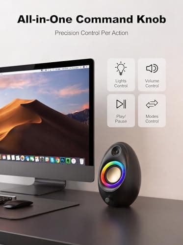Bluedee Computer Speakers for Desktop PC, 20W Peak, Bluetooth 5.4 USB USB-C view 5