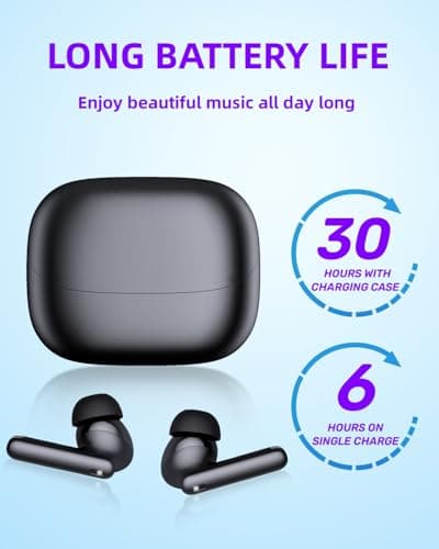 AIMUZIKEER Wireless Earbuds A8 PRO Bluetooth Earbud & in-Ear Headphones Deep Bass Clear Call, IPX7 Waterproof Ear Buds Wireless Earphones, 36Hrs Playtime Compatible with Samsung TV Phone Android view 6