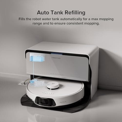 roborock S8 Max Ultra with Auto Water Refilling and Drainage System Robot Vacuum and Mop, FlexiArm Design, Smart Dirt Detection, Self-Emptying, 8000Pa Suction for Various Floors, Pet Hair, White view 3