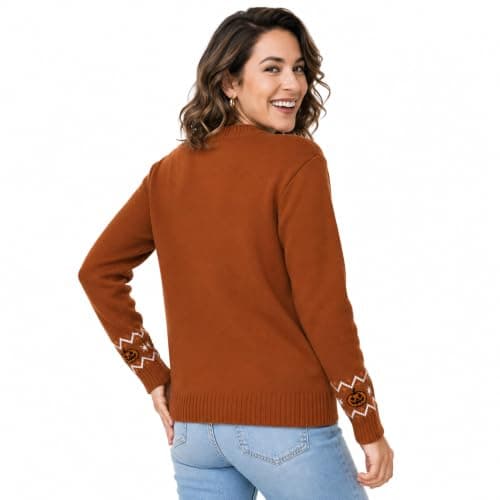 Halloween Sweaters for Women: Ghost Pumpkin Costume Knit Pullover view 2