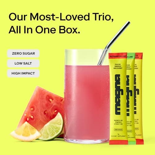 MAGNA Electrolyte Powder Drink Mix for Hydration (28 Servings, Variety) | Electrolyte powder packets support everyday hydration; Flavors: Iced Tea Lemonade, Blood Orange, Watermelon-Lime, Lemon Lime view 2