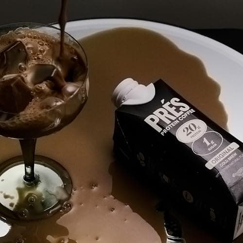Prés Protein Coffee, Original, High Protein, Cold Brew, 20g Protein, 1g Sugar, 100 Calories, No Added Sugar, Coffee, Protein, Kosher, Soy Free, Nut Free, Non-GMO, Low Carb (12 Pack) view 4