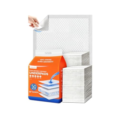 50 Count 28" x 34" Disposable Puppy Pads, Super Absorbent Dog Pee Pads with Anti-Slip Adhesive Tabs, Quick-Dry, Leak-Proof, Odor Control Training Pads for Dogs & Pets, X-Large