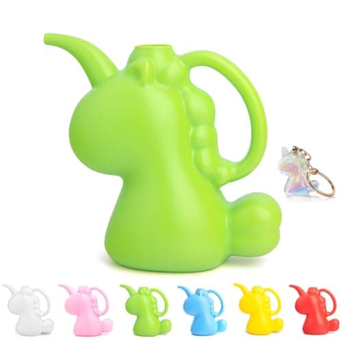 XXXFLOWER Unicorns Indoor Watering Can, 1 L Cute Animal Water Cans, Novelty Unicorns Shape Watering Pot for Office House Indoor Garden（Green）