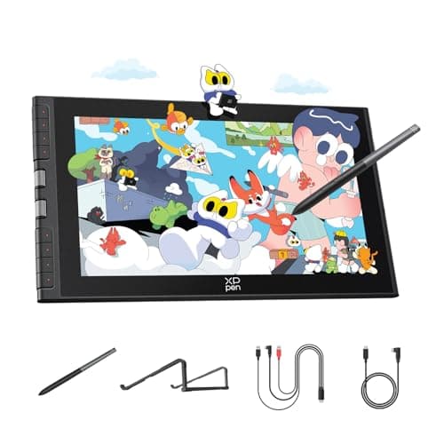 XPPen Artist 12 3rd 11.9" Drawing Tablet with Screen | X4 Pen 16K Pressure | Dial Wheels+8 Keys | AG Etched Glass Portable Art Drawing Tablet Compatible with Windows/macOS/Android/ChromeOS/Linux