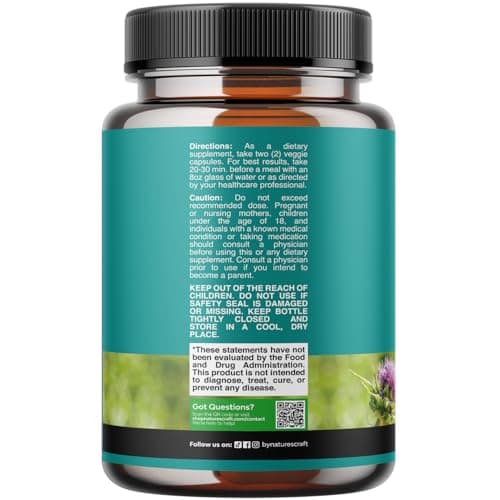 Liver Cleanse Detox & Repair - Milk Thistle Supplement for Digestion & Immune Health - Ginger Root, Choline & Dandelion Root - Herbal Liver Support with Silymarin, Beetroot & Artichoke - 70 Count view 2