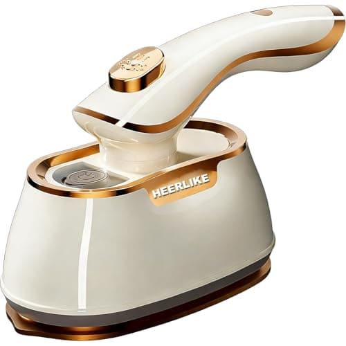 Electric Steamer Iron for Clothes Foldable Travel Iron with Steam 1000W Handheld Rotary Garment Iron Wrinkle Remover for T-shirt Pants Dress(White) — image 1