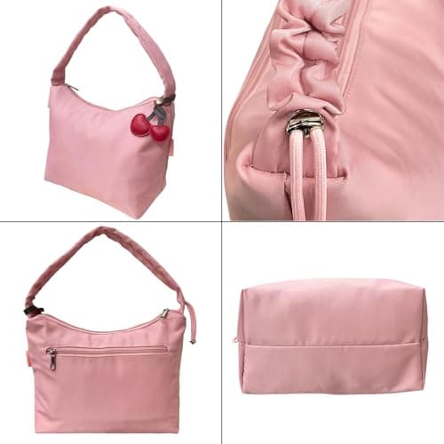 TTCAYU Lunch Bag Women Small Insulated Lunch Bags Cute Lunchbox Lightweight Cooler Bag For Work Picnic Travel (PINK-lunch bag) view 3