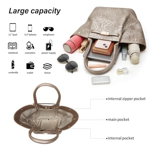 Women Fashion Handbags Wallet Tote Bag Shoulder Bag Top Handle Satchel Purse Set 4pcs view 4