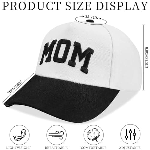 ZVUZVO Embroidered Mom and Dad Hats for Women Men, Adjustable Parents Gifts for Couples view 2
