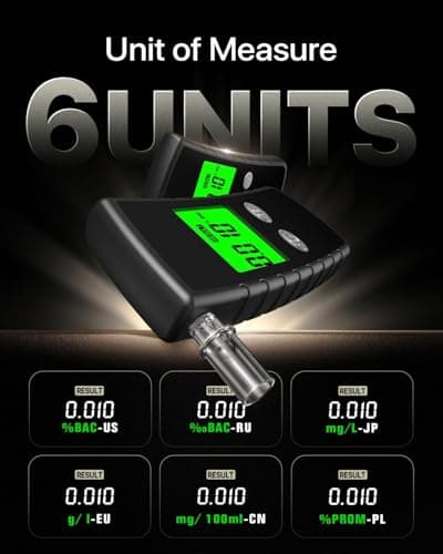 2026 Upgraded Breathalyzer,Breathalyzers for Alcohol with LCD Digital Display,Alcohol Breathalyzer Tester for Home Use,Portable Breathalyzer with 10 Mouthpieces and Carrying Case view 4