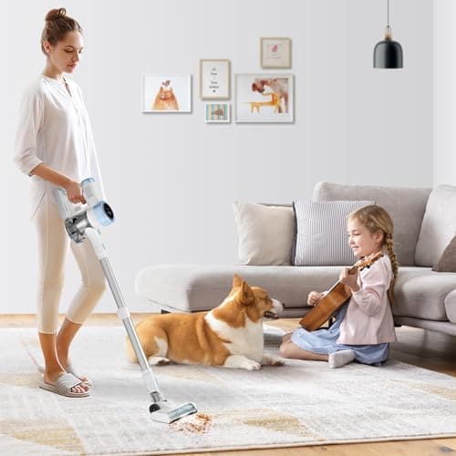 ENCHE Cordless Stick Vacuum Cleaner, 45KPA Powerful Suction 50Mins Runtime, Lightweight 6-in-1 Vacuum with LED Touch Screen Anti-Tangle for Pet Hair Hard Floor Carpet Home Car view 2