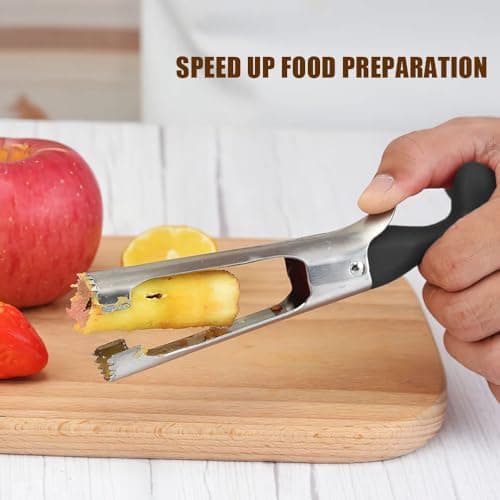 Premium Apple Corer Tool Apple Corer Cutter Easy to Use and Clean Sturdy Core Remover with Sharp Serrature Stainless Steel Corers for Pear Fruits Ease view 4