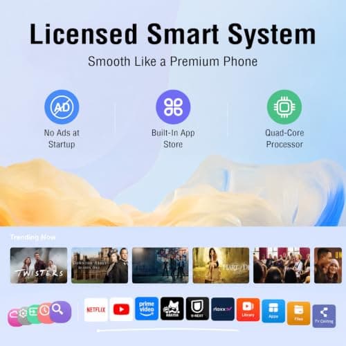 Now with Netflix/1080P-VOPLLS Smart Mini Projector with WiFi and Bluetooth | Thinnest 1.81" Native 1080P Auto Focus & Keystone Portable Outdoor Projector, 4K Home Movie Theater view 4