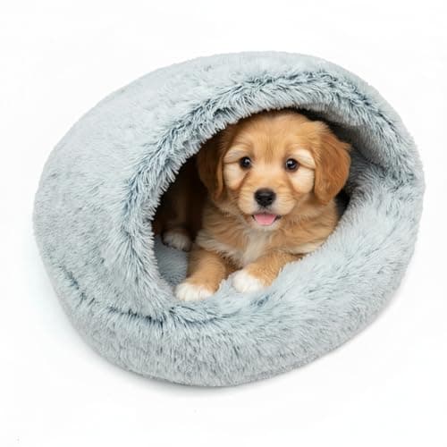 CATISM 31.5" Lx31.5 W Large Cat Beds for Indoor Cats Dogs - Cat Bed Calming Nest, Self Warming Cave, Cozy Pod for Cats or Dogs, Removable Washable Cove with Non-Slip Bottom for Large Cats Dogs — image 1