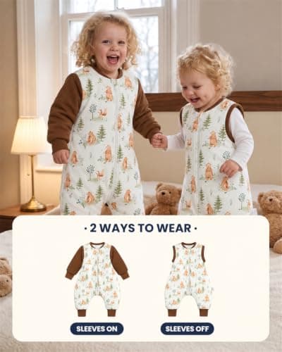 WYTbaby Baby Sleepsack with Legs 3.5 TOG Long Sleeves 3 Way Zipper view 2