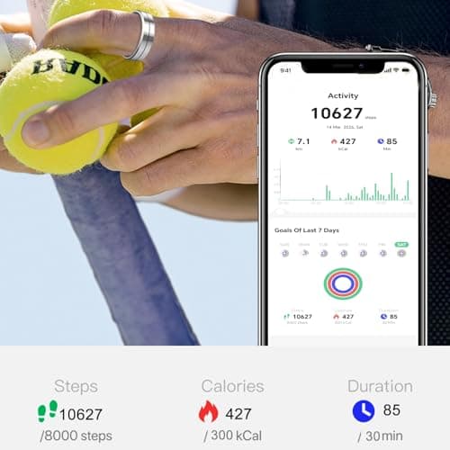 Smart Ring for Women & Men, Health Tracker with Blood Oxygen Monitor, Heart Rate & Sleep Monitor, Waterproof Fitness Ring Long Lasting Battery Sleep Ring for iPhone and Android, No Subscription Fee view 6