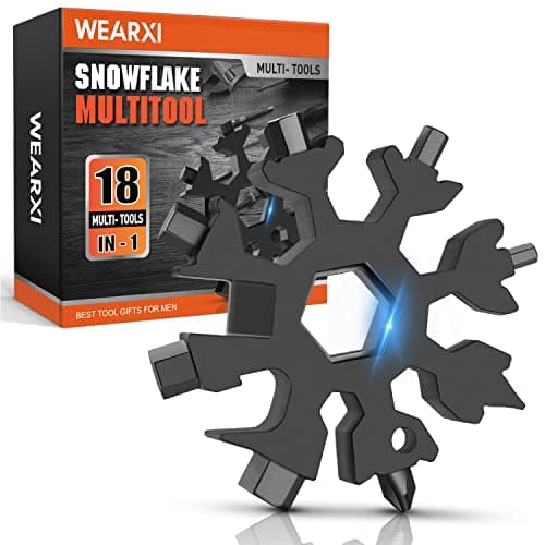 WEARXI Stocking Stuffers for Men, Gifts for Men 18 in 1 Snowflake Multitool — image 1